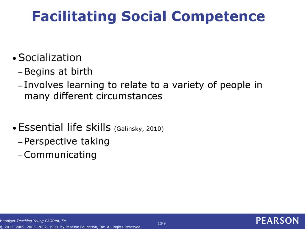 Facilitating Social Competence