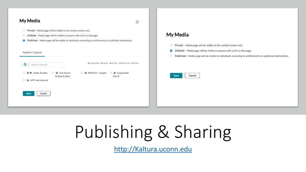 Publishing & Sharing