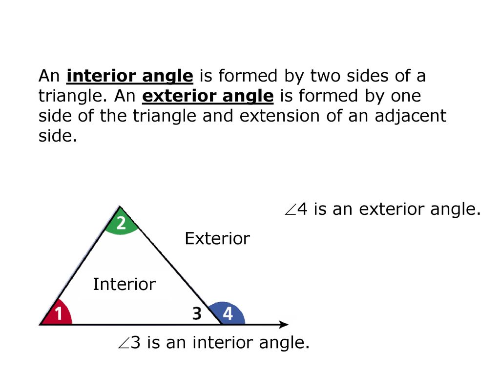 Objectives Find The Measures Of Interior And Exterior Angles