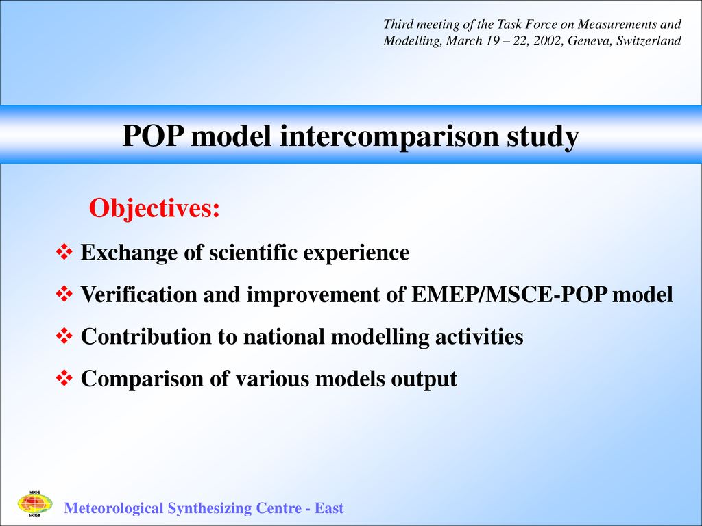 POP model intercomparison study