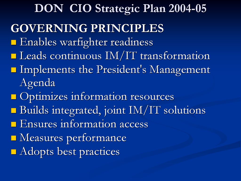 DON CIO Strategic Plan