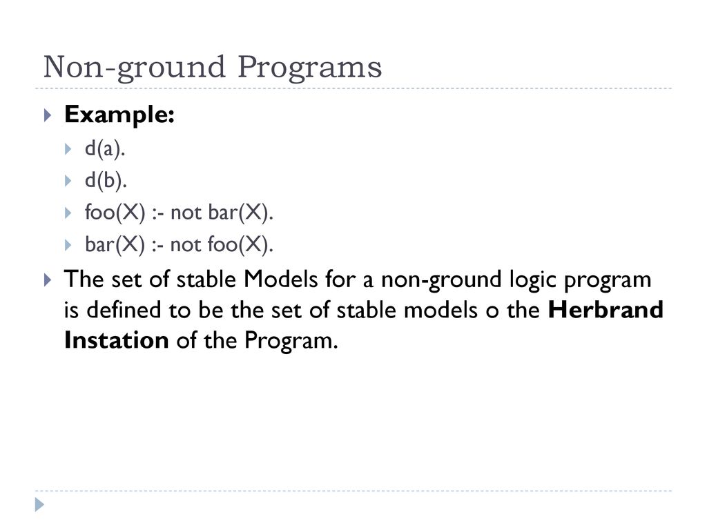 Answer Set Programming - ppt download