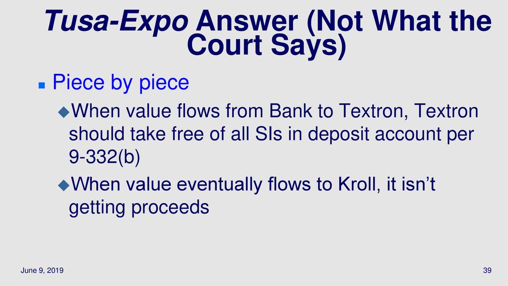 Tusa-Expo Answer (Not What the Court Says)