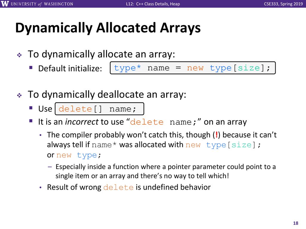 C++ Class Details, Heap CSE 333 Spring ppt download