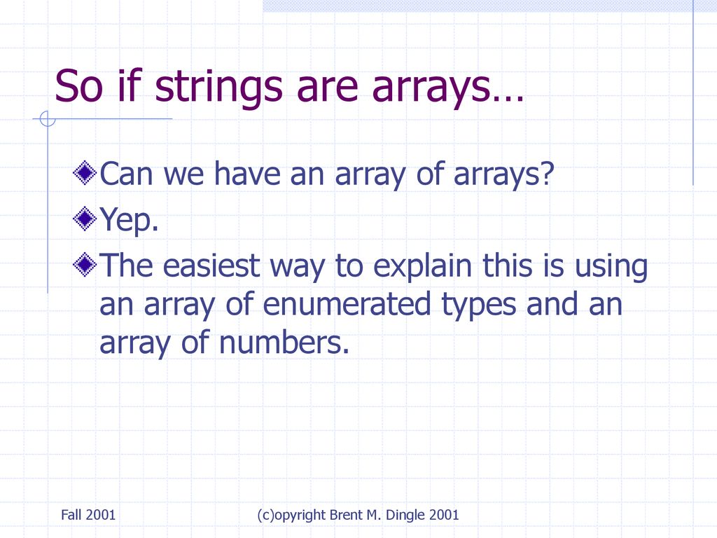 Complex Array Structures - ppt download