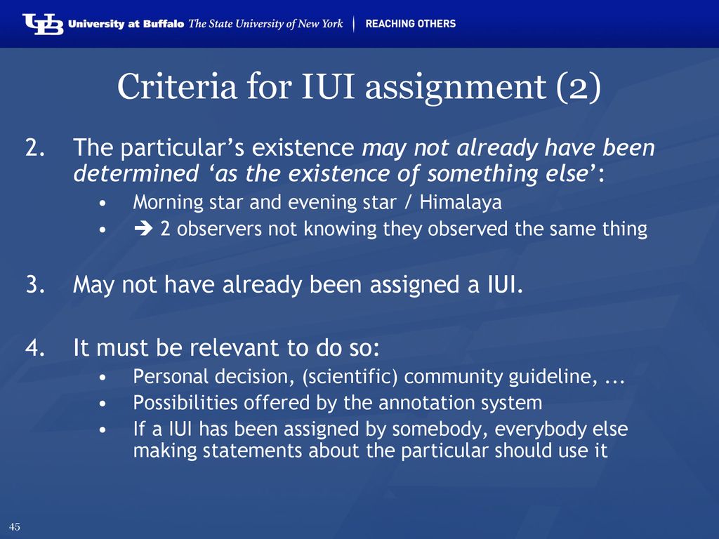 Criteria for IUI assignment (2)