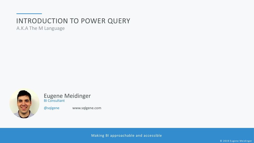 Introduction to power query