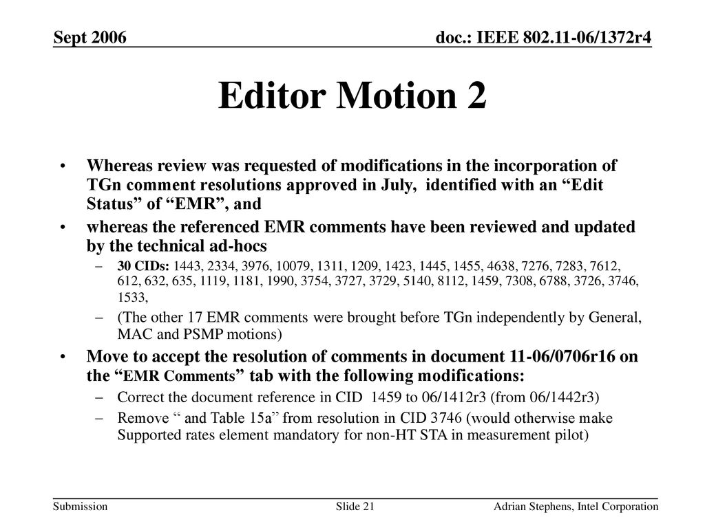 Sept 2006 Editor Motion 2.