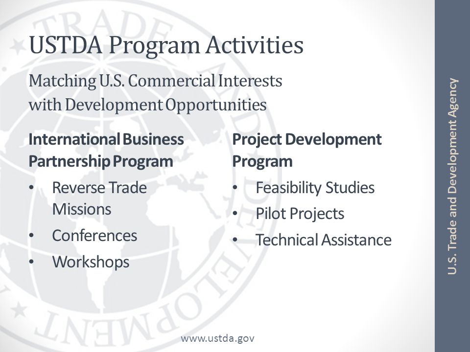 USTDA Program Activities