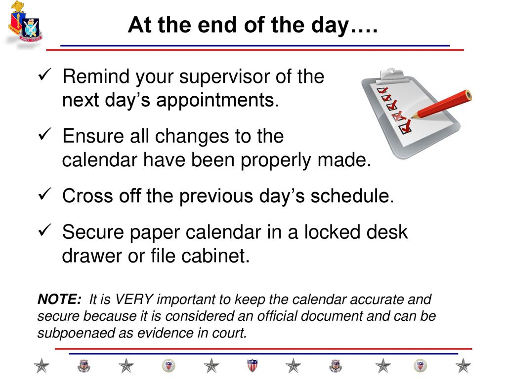 Maintain Executive Calendar SLIDES April ppt download