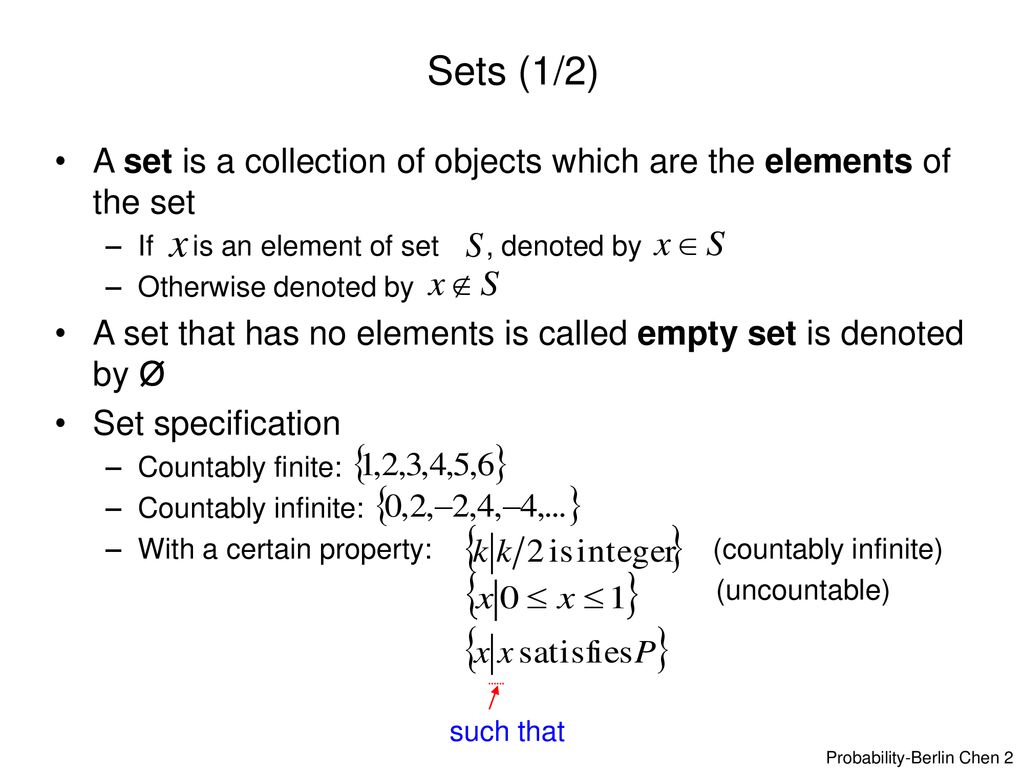 Sets And Probabilistic Models Ppt Download
