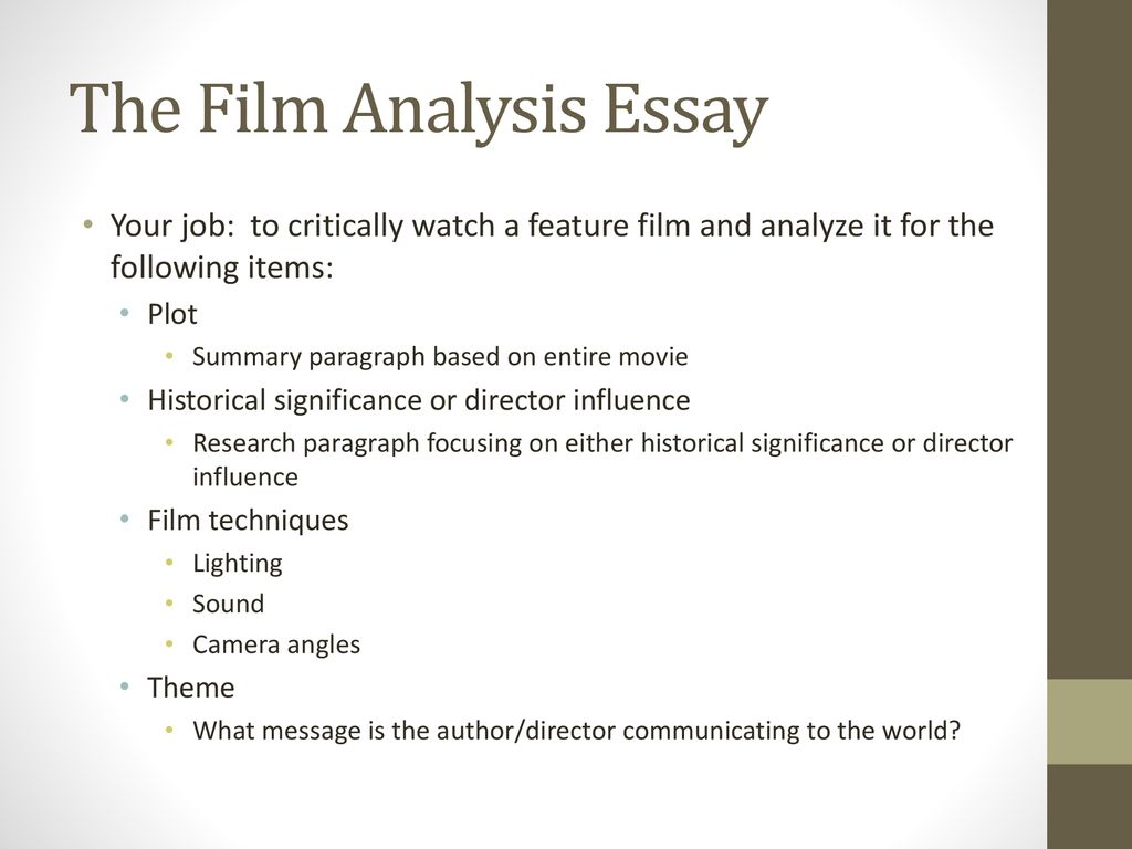 film and literature essay