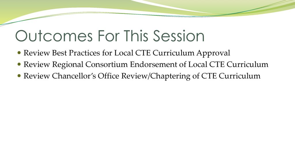 Curriculum Processes For Cte Ppt Download