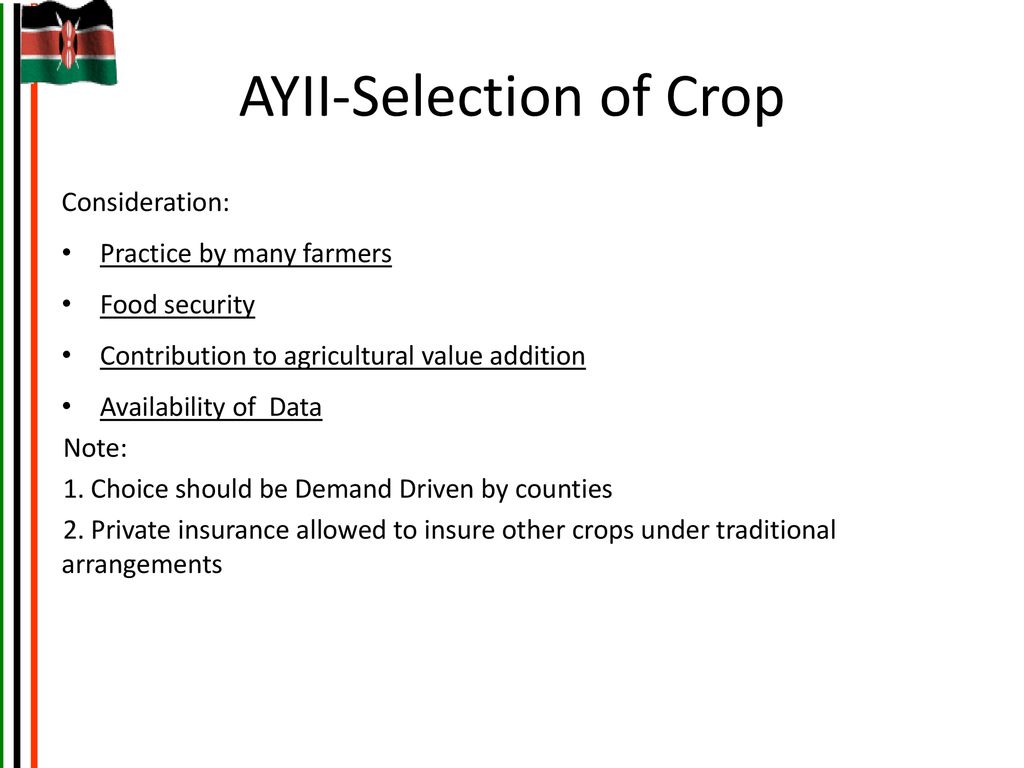 AYII-Selection of Crop