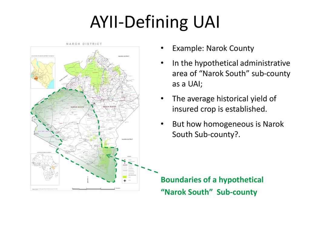 AYII-Defining UAI Example: Narok County