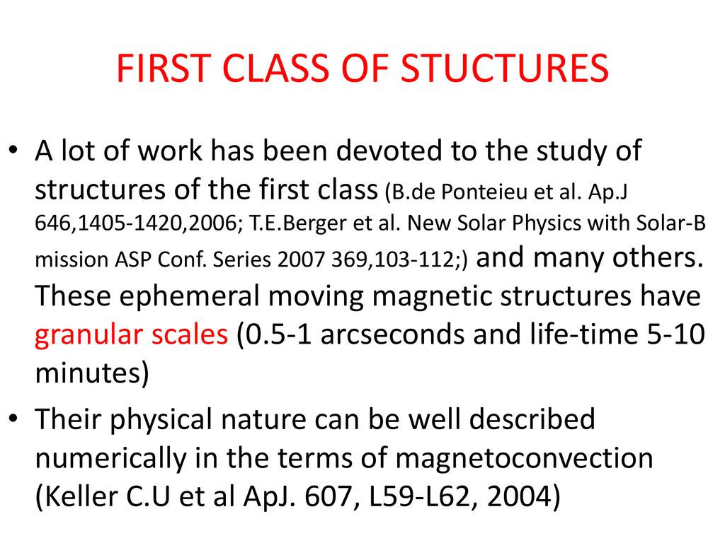 FIRST CLASS OF STUCTURES