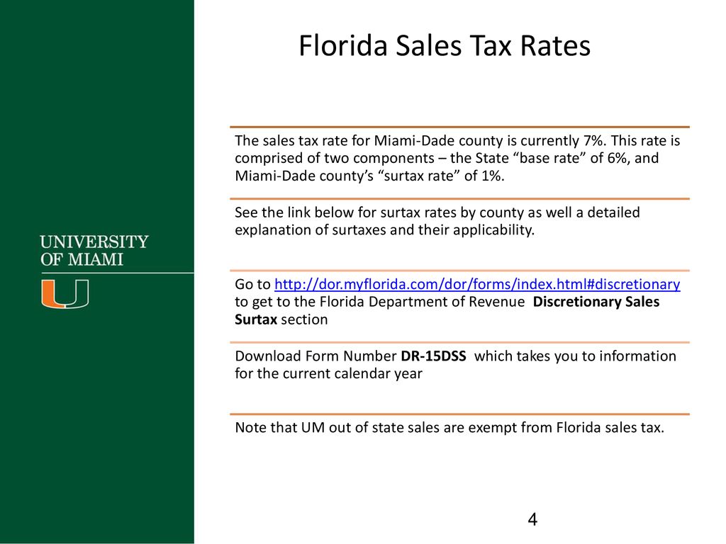 7 Sales Tax Chart Florida