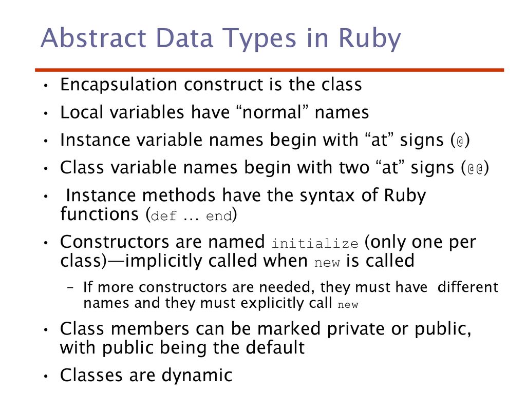 Abstract Data Types And Encapsulation Concepts Ppt Download