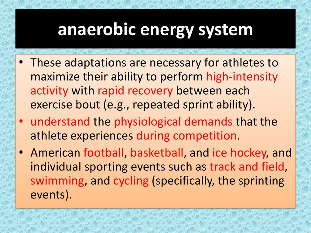 Use Your Energy Systems For Maximum Athletic Performance