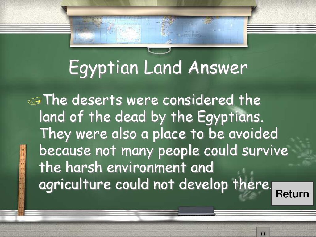 Egyptian Land Answer