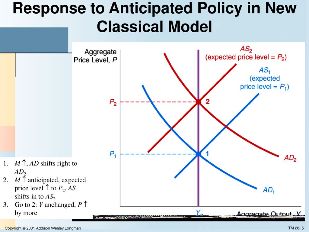Response to Anticipated Policy in New Classical Model