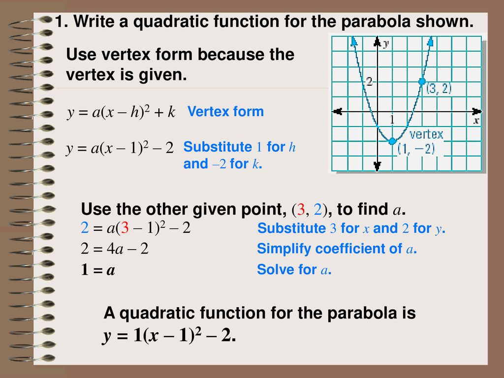 24.24 Modeling with Quadratic Functions - ppt download