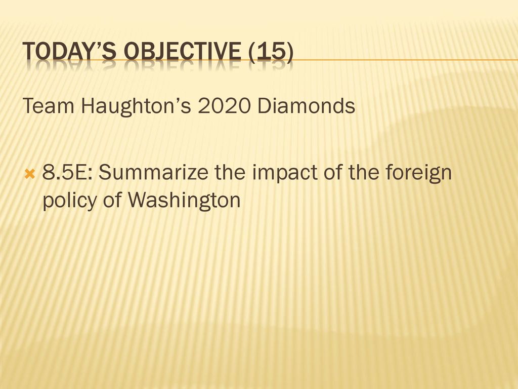 Today’s Objective (15) Team Haughton’s 2020 Diamonds
