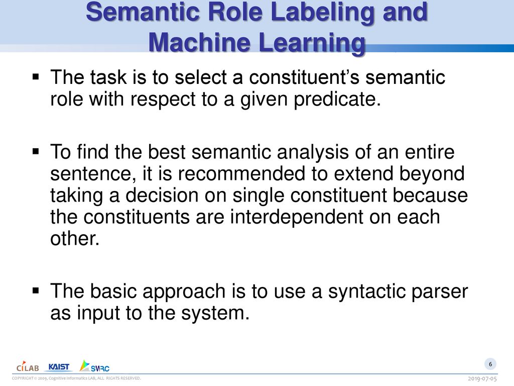 Progress report on Semantic Role Labeling - ppt download