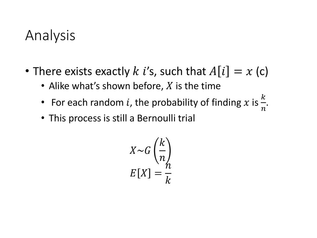 Searching An Unsorted Array Clrs Exercise 5 2 Page Ppt Download