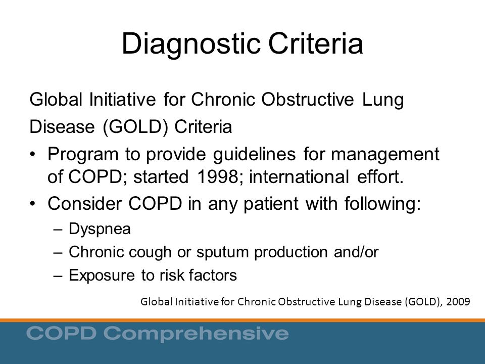 Global Initiative for Chronic Obstructive Lung Disease (GOLD), 2009