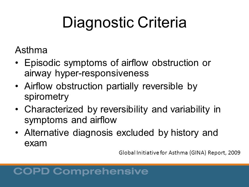 Diagnostic Criteria Asthma
