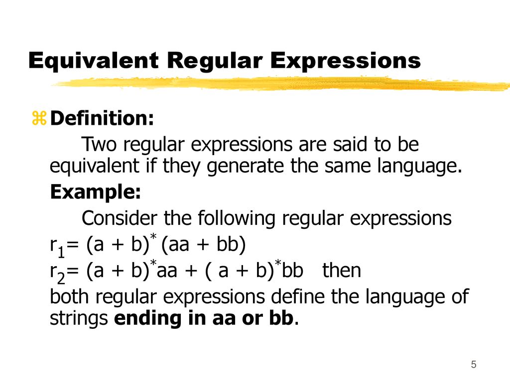 Recap Lecture 3 Re, Recursive Definition Of Re, Defining Languages By 