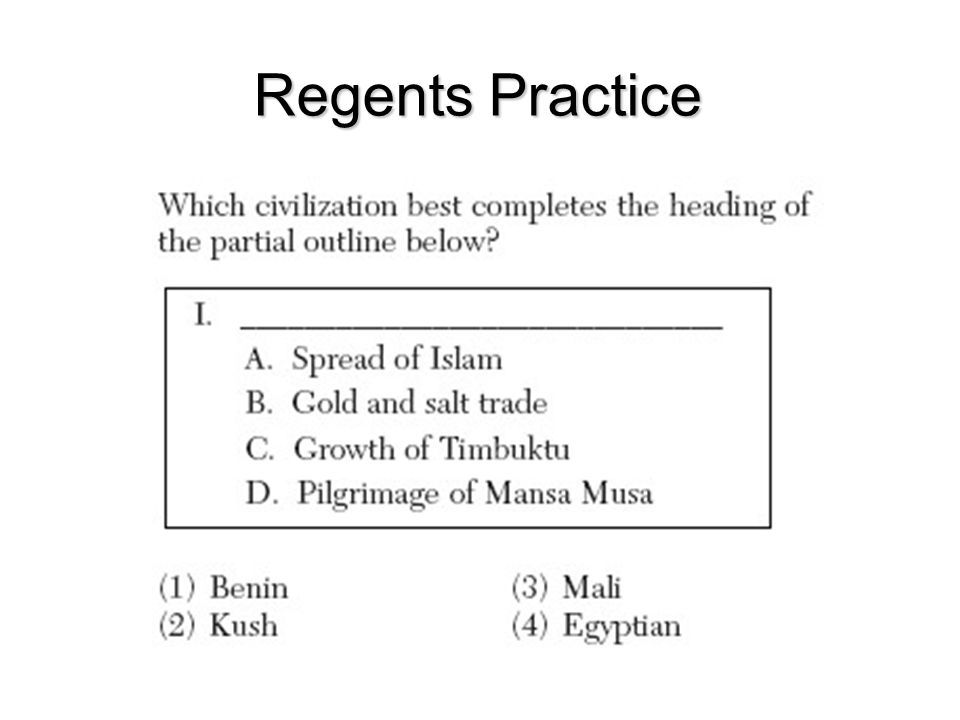 Regents Practice