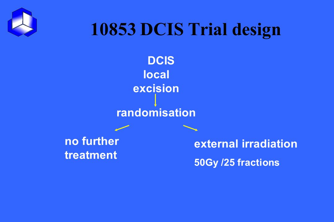 10853 DCIS Trial design DCIS local excision randomisation