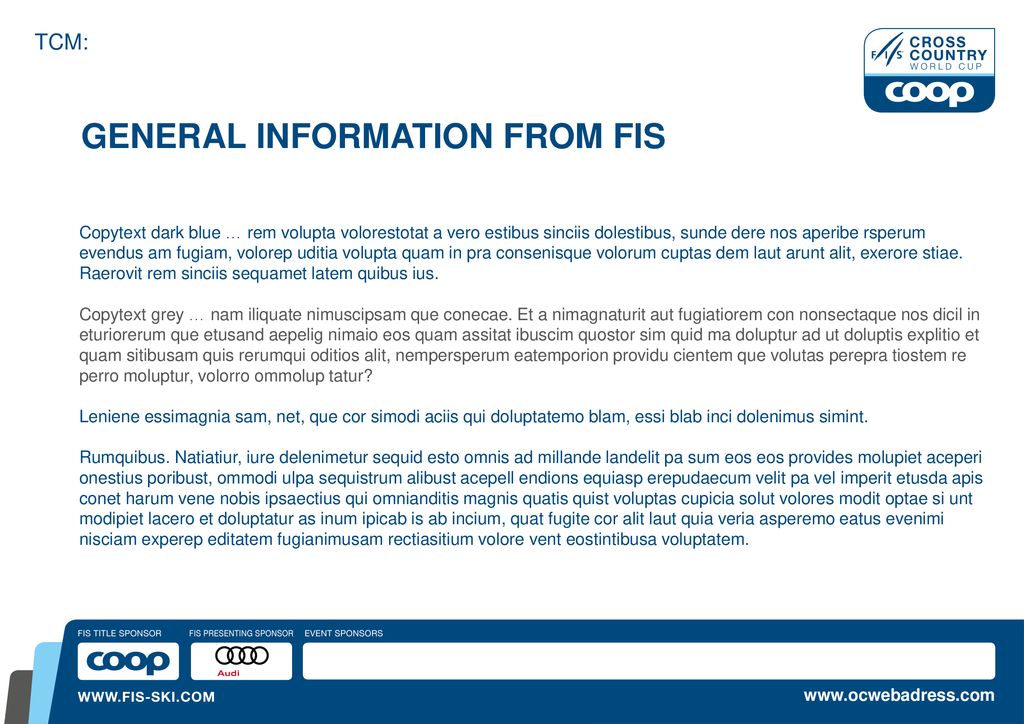 GENERAL INFORMATION FROM FIS