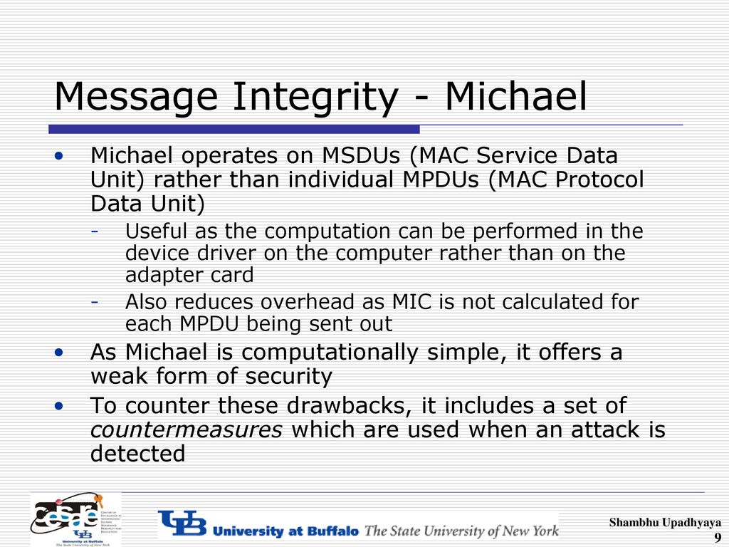 Message Integrity - Michael