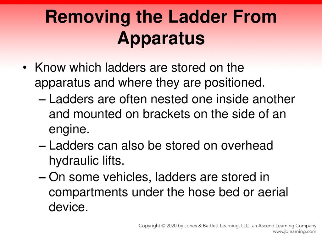 Removing the Ladder From Apparatus