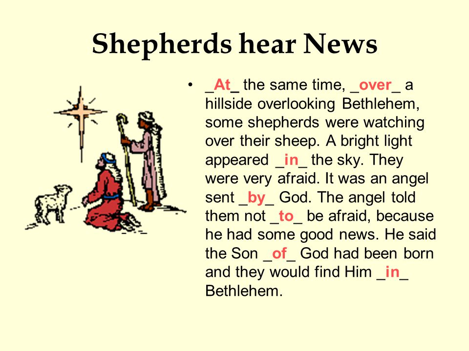 Shepherds hear News
