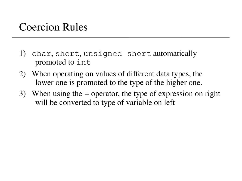Lecture 3 Expressions, Type Conversion, and string - ppt download