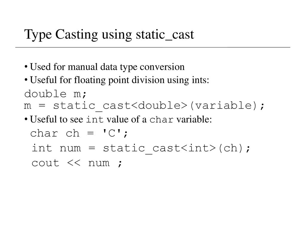 Lecture 3 Expressions, Type Conversion, and string - ppt download