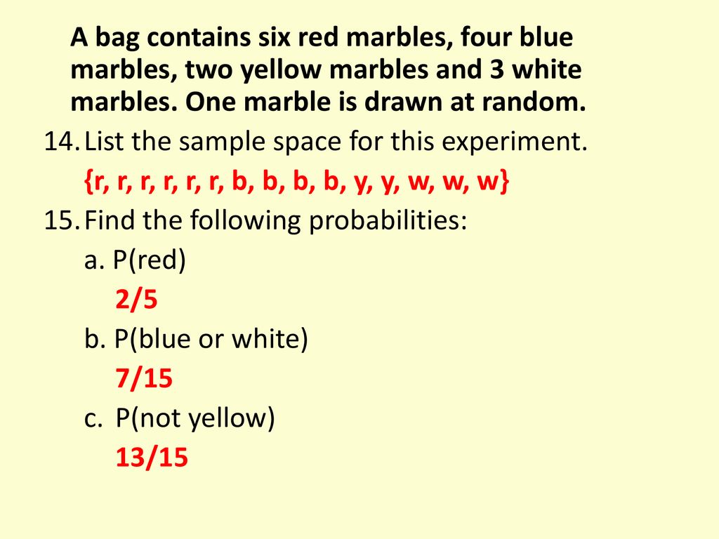 Lesson 1 Sample Spaces Subsets And Basic Probability Ppt Download