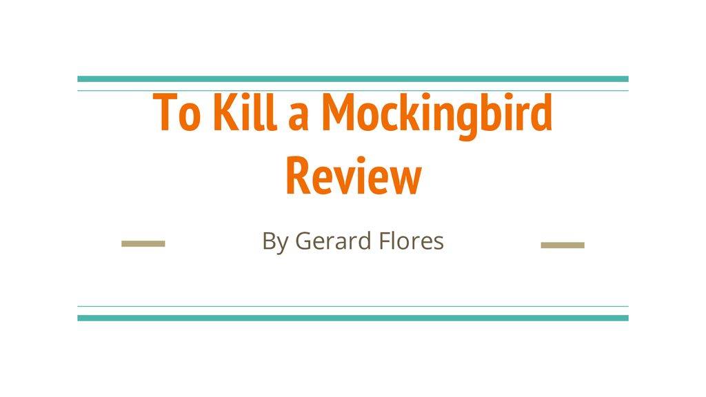 To Kill a Mockingbird Review