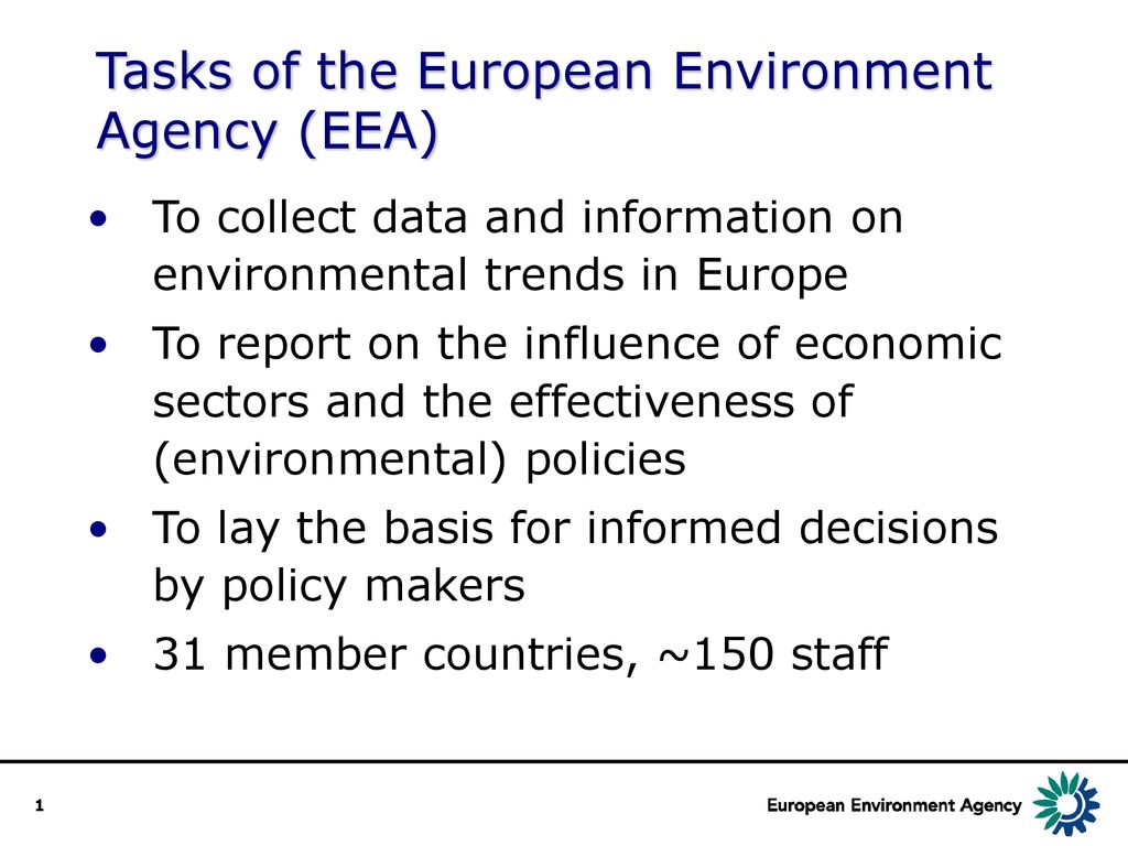 Tasks of the European Environment Agency (EEA)