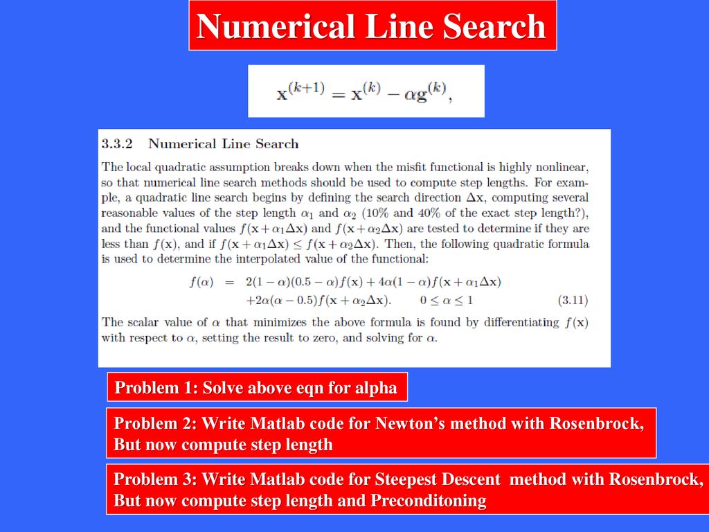 Write a MATLAB program for the steepest descent