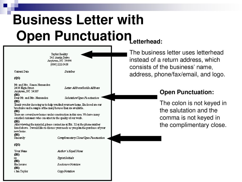 Letter structure