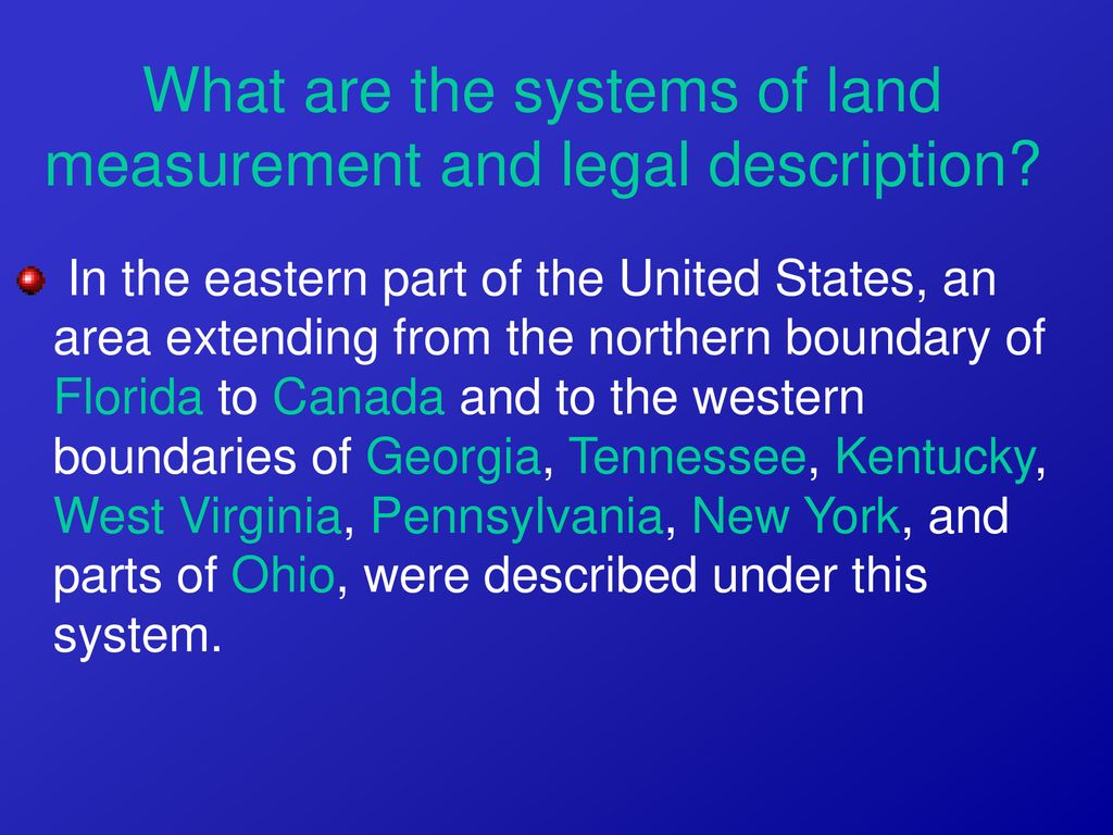 Understanding Land Measurement and Legal Descriptions - ppt download