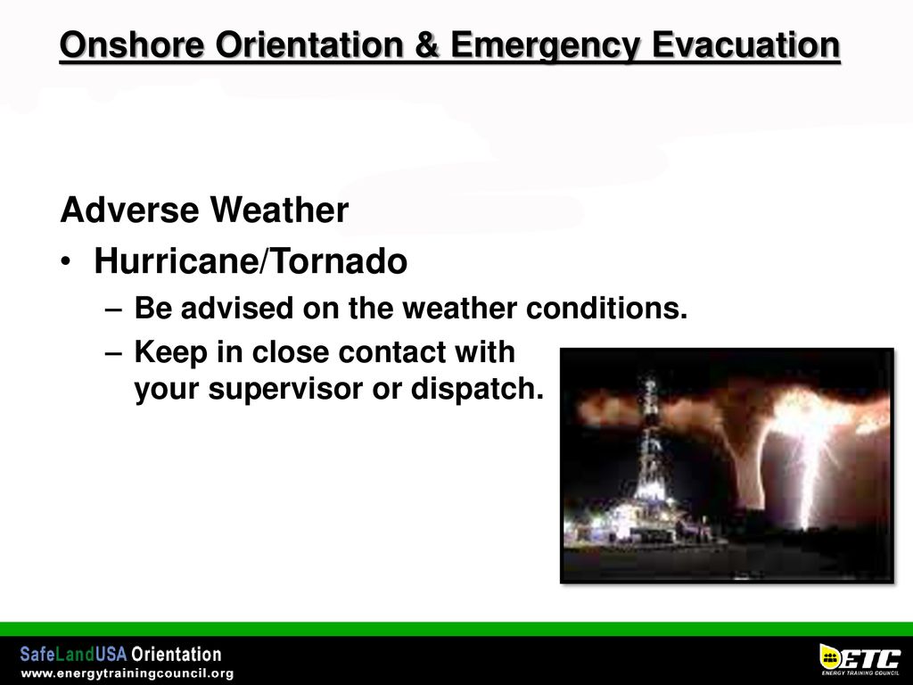 Onshore Orientation & Emergency Evacuation