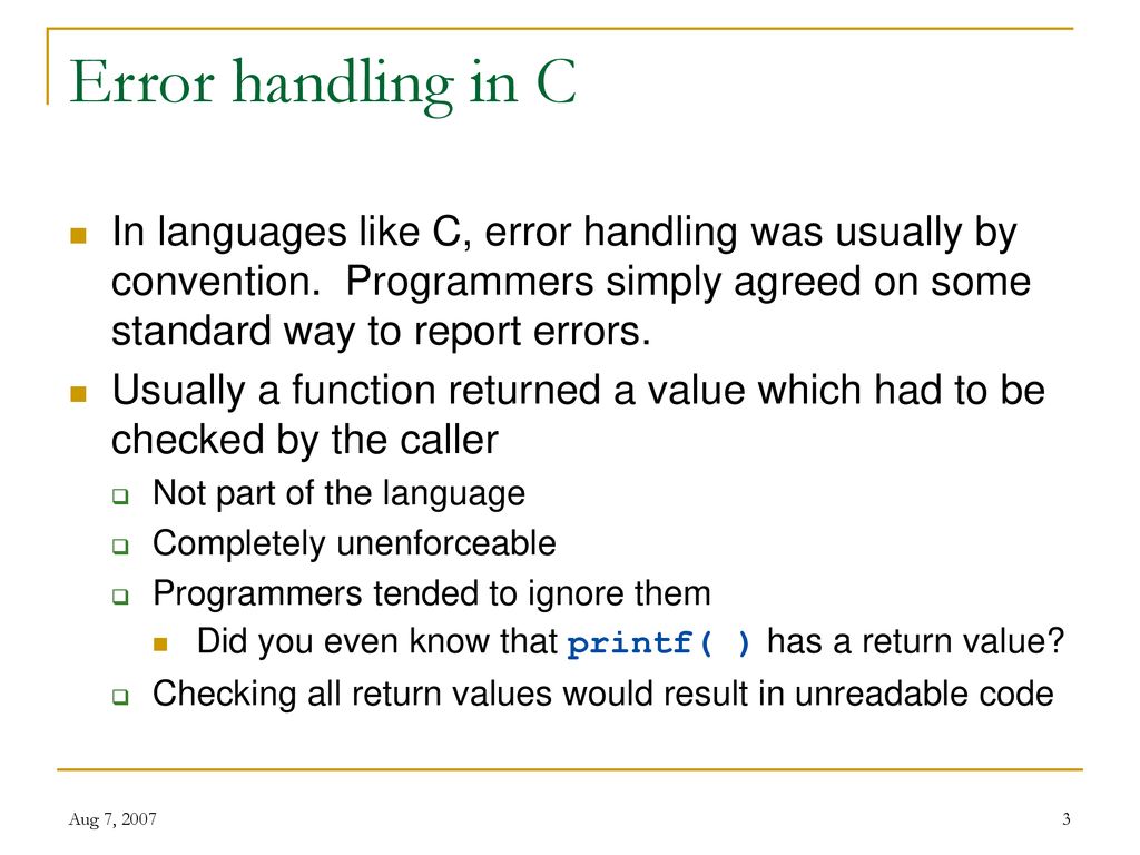 CMSC 202 Exceptions. - ppt download