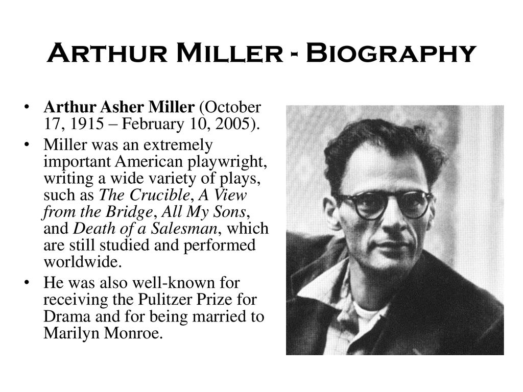 arthur miller biography questions