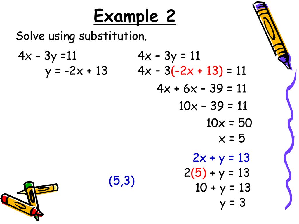 4 Minutes Warm Up 1 Determine Whether 1 7 Is A Solution Of The System 3x Y 10 X Y 8 2 Solve For X Where 5x 3 2x 1 Ppt Download